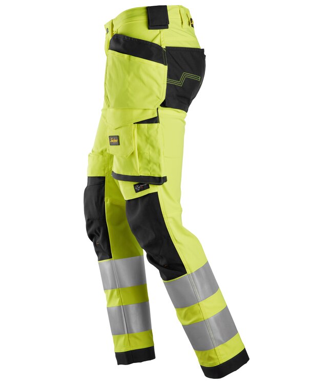 Snickers 6243 Reflecterende Werkbroek Stretch Geel/Zwart