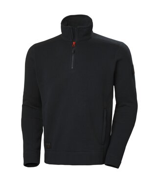 Helly Hansen Helly Hansen Knit Fleece Werktrui met Korte Rits Zwart