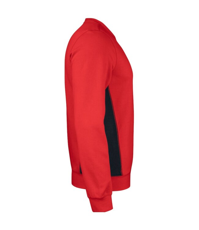Jobman 5402 Werksweater Rood/Zwart