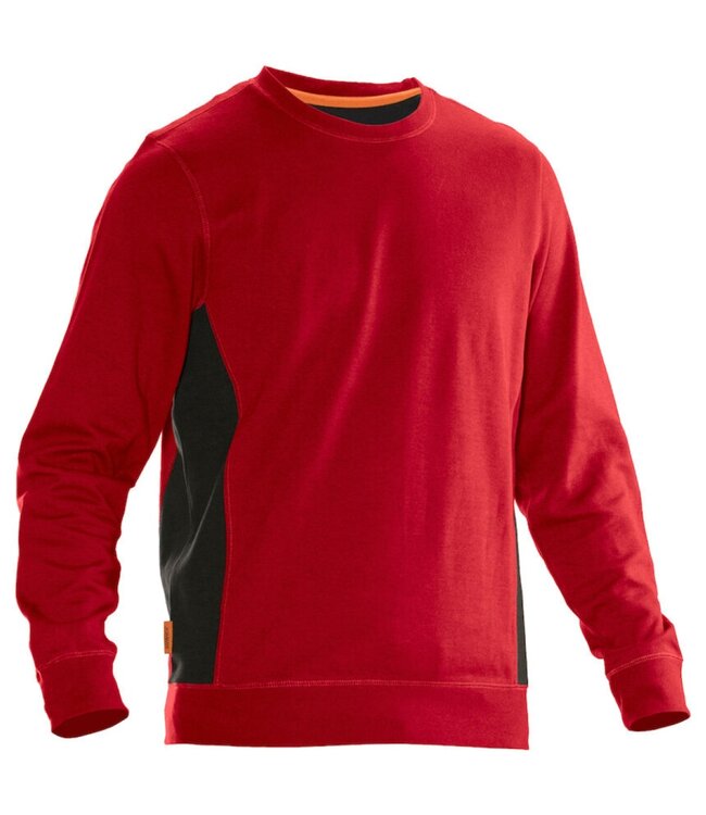 Jobman 5402 Werksweater Rood/Zwart