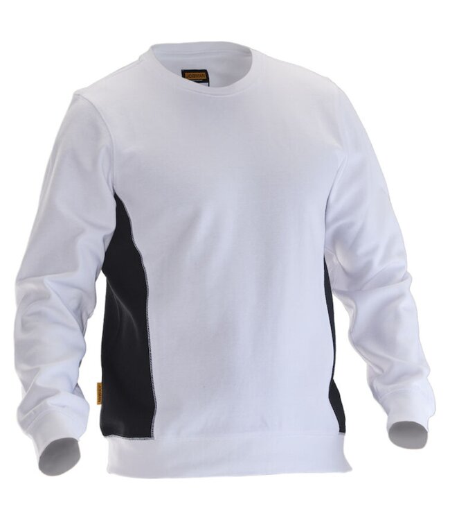Jobman 5402 Werksweater Wit/Zwart