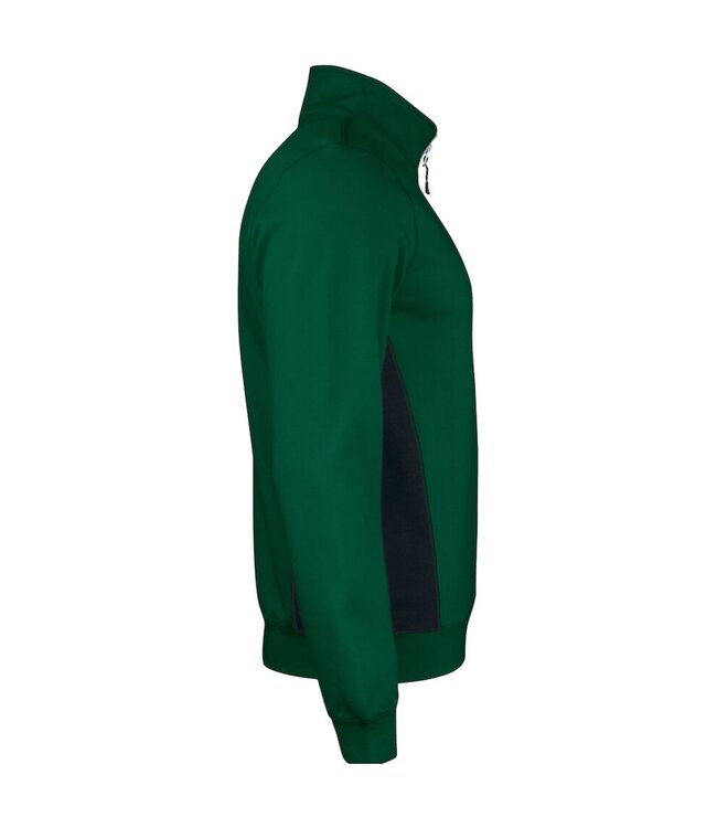 Jobman 5401 Werktrui met Korte Rits Groen/Zwart