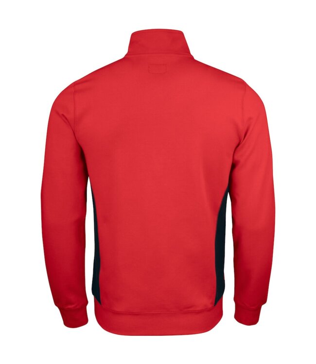 Jobman 5401 Werktrui met Korte Rits Rood/Zwart