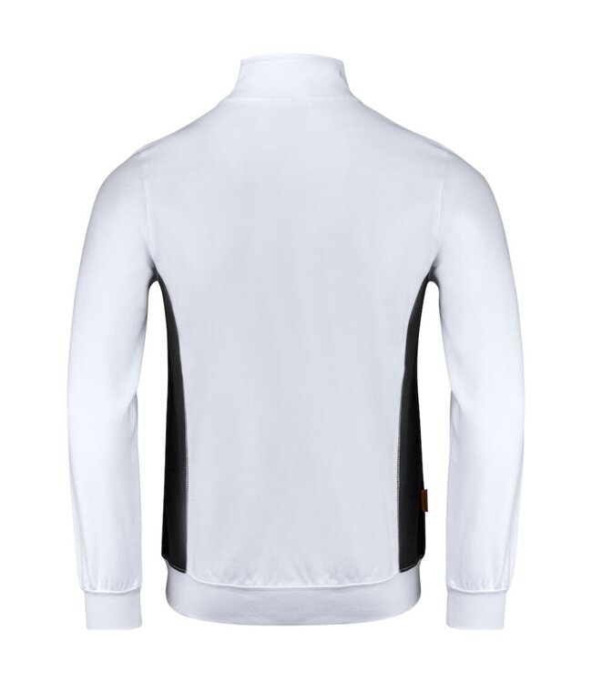 Jobman 5401 Werktrui met Korte Rits Wit/Zwart