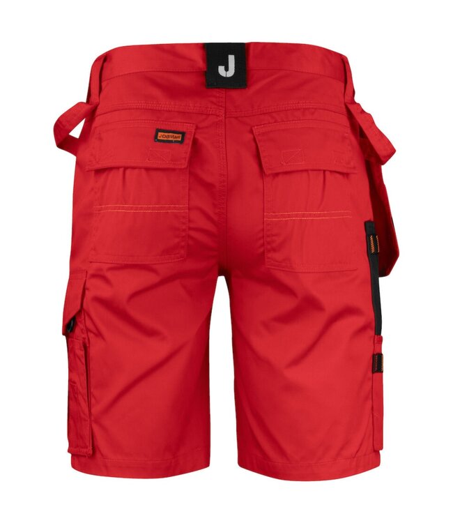 Jobman 2722 Korte Werkbroek Rood/Zwart