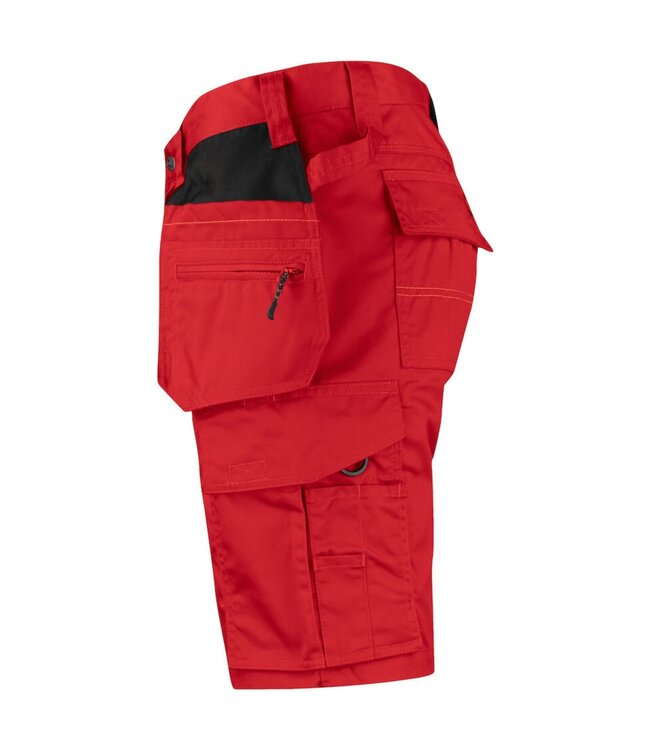 Jobman 2722 Korte Werkbroek Rood/Zwart
