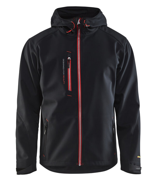 Blaklader 4949 Softshell Werkjas Zwart/Rood