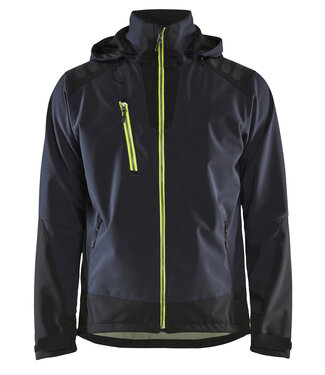 Blaklader Blaklader 4749 Softshell Jack Donkerblauw/Geel