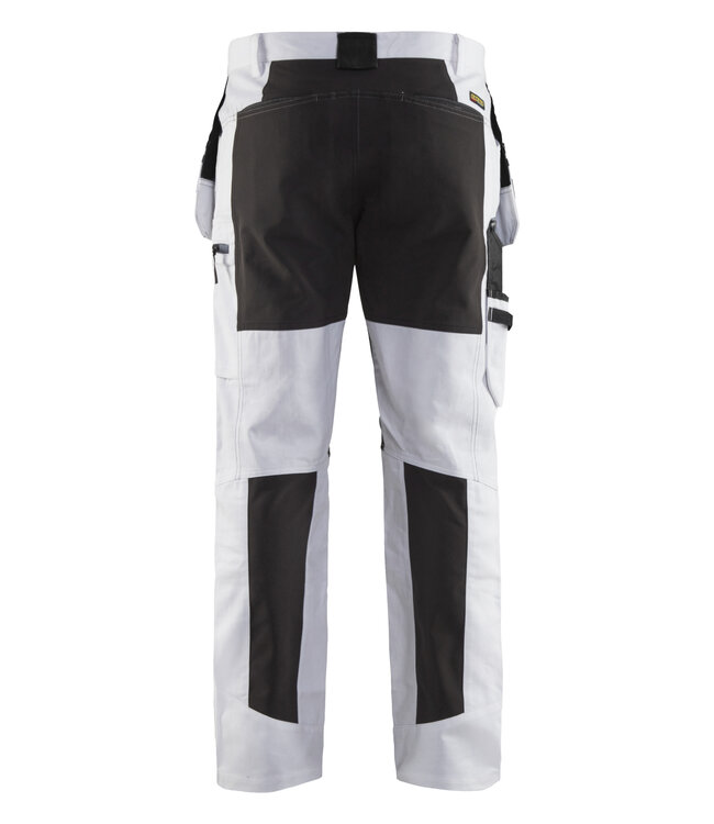 Blaklader 1910 Schilders Werkbroek met Stretch Wit/Zwart