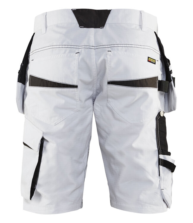 Blaklader 1099 Schilders Korte Werkbroek met Stretch Wit/Donkergrijs