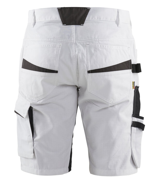Blaklader 1094 Schilders Korte Werkbroek met Stretch Wit/Donkergrijs