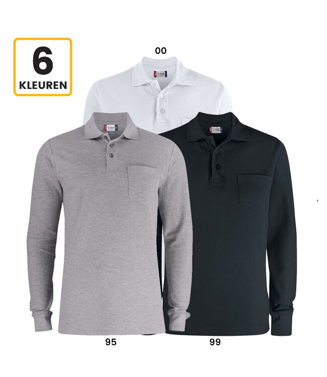 Clique Basic Polo LS Pocket