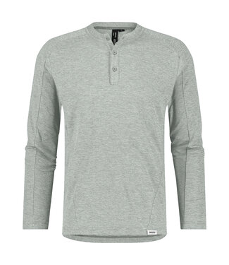 DASSY DASSY Serengeti Henley T-shirt Lange Mouw Lichtgrijs