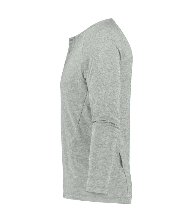 DASSY Serengeti Henley T-shirt Lange Mouw Lichtgrijs