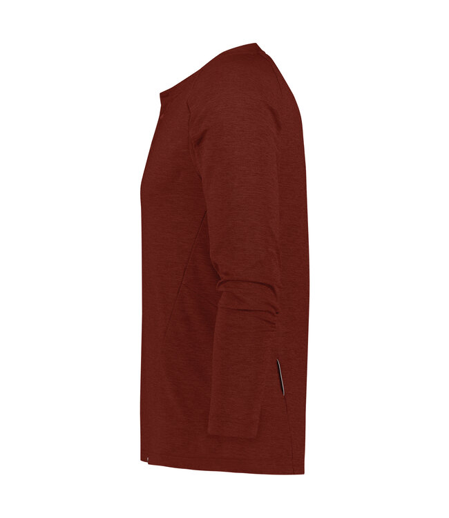 DASSY Serengeti Henley T-shirt Lange Mouw Rood