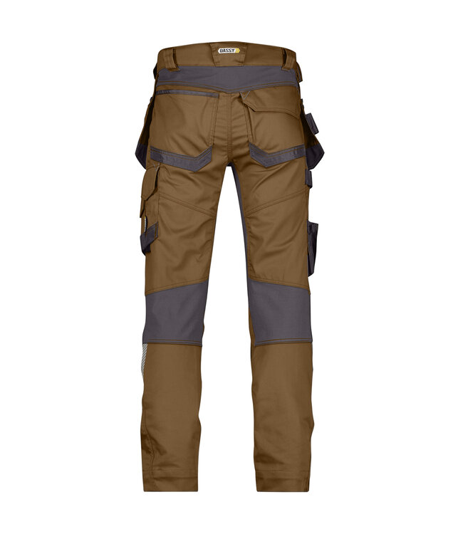 DASSY Flux D-Flex Werkbroek Stretch Bruin/Grijs