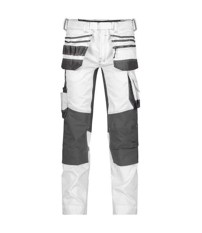 DASSY Flux D-Flex Schilders Werkbroek met Stretch Wit/Grijs