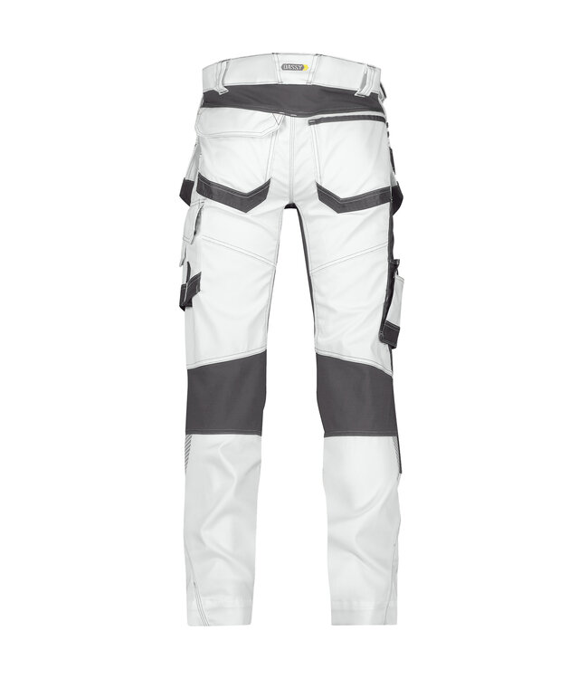 DASSY Flux D-Flex Schilders Werkbroek met Stretch Wit/Grijs