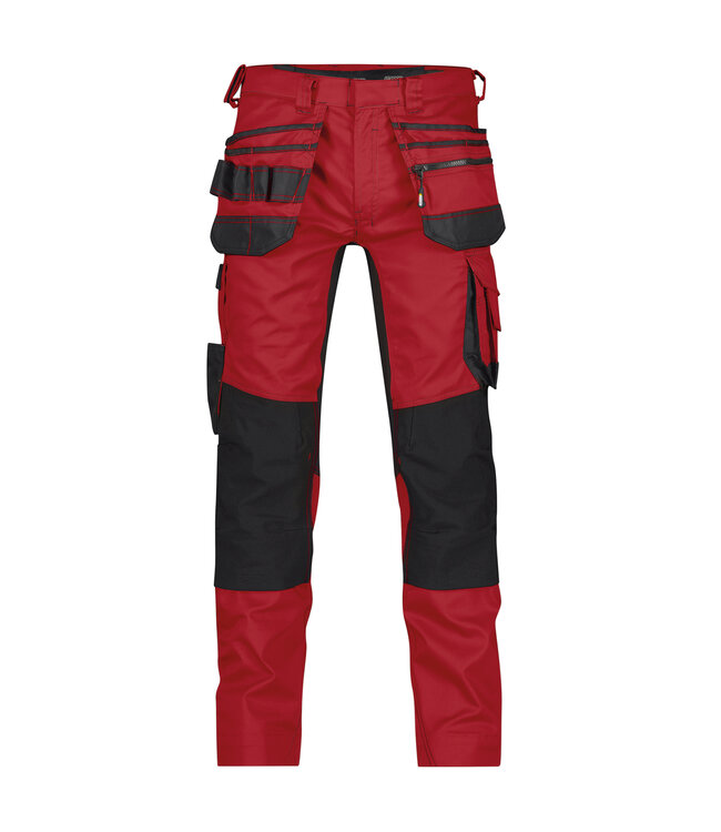 DASSY Flux D-Flex Werkbroek Stretch Rood/Zwart