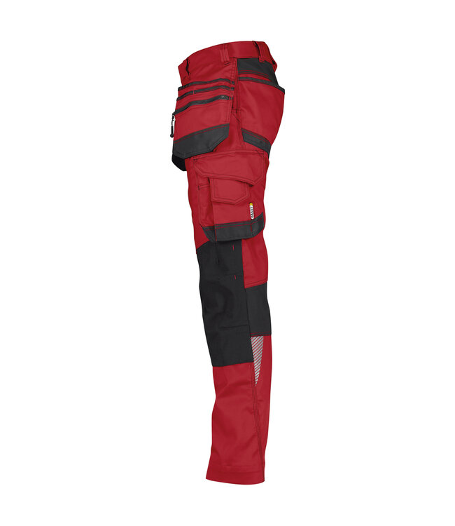 DASSY Flux D-Flex Werkbroek Stretch Rood/Zwart