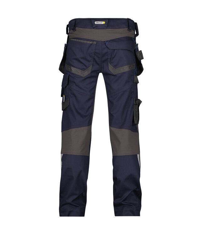 DASSY Flux D-Flex Werkbroek Stretch Donkerblauw/Grijs