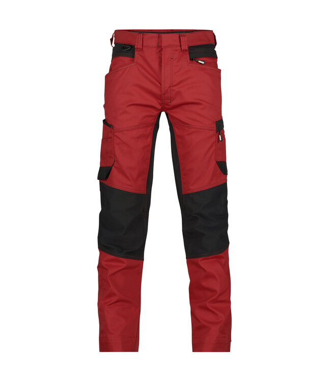 DASSY Helix D-Flex Werkbroek Stretch Rood/Zwart