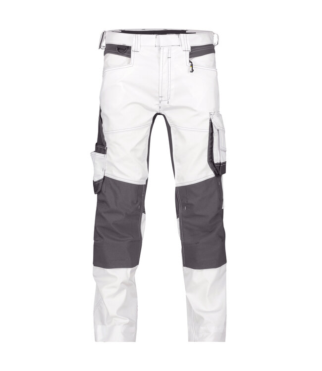 DASSY Dynax D-Flex Schilders Werkbroek met Stretch Wit/Grijs