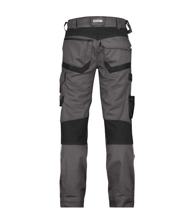 DASSY Dynax D-Flex Werkbroek Stretch Grijs/Zwart