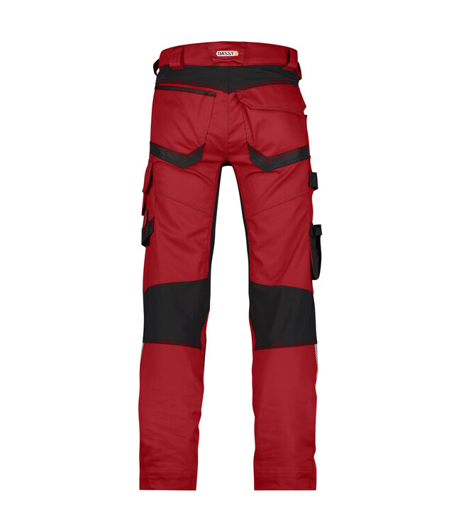 DASSY Dynax D-Flex Werkbroek Stretch Rood/Zwart