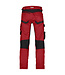 DASSY Dynax D-Flex Werkbroek Stretch Rood/Zwart