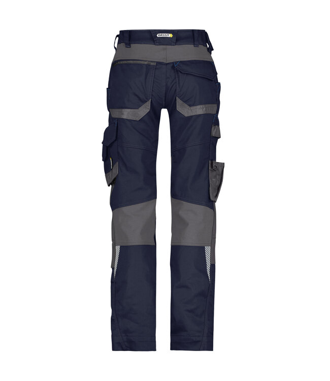 DASSY Dynax D-Flex Dames Werkbroek Stretch Donkerblauw/Grijs