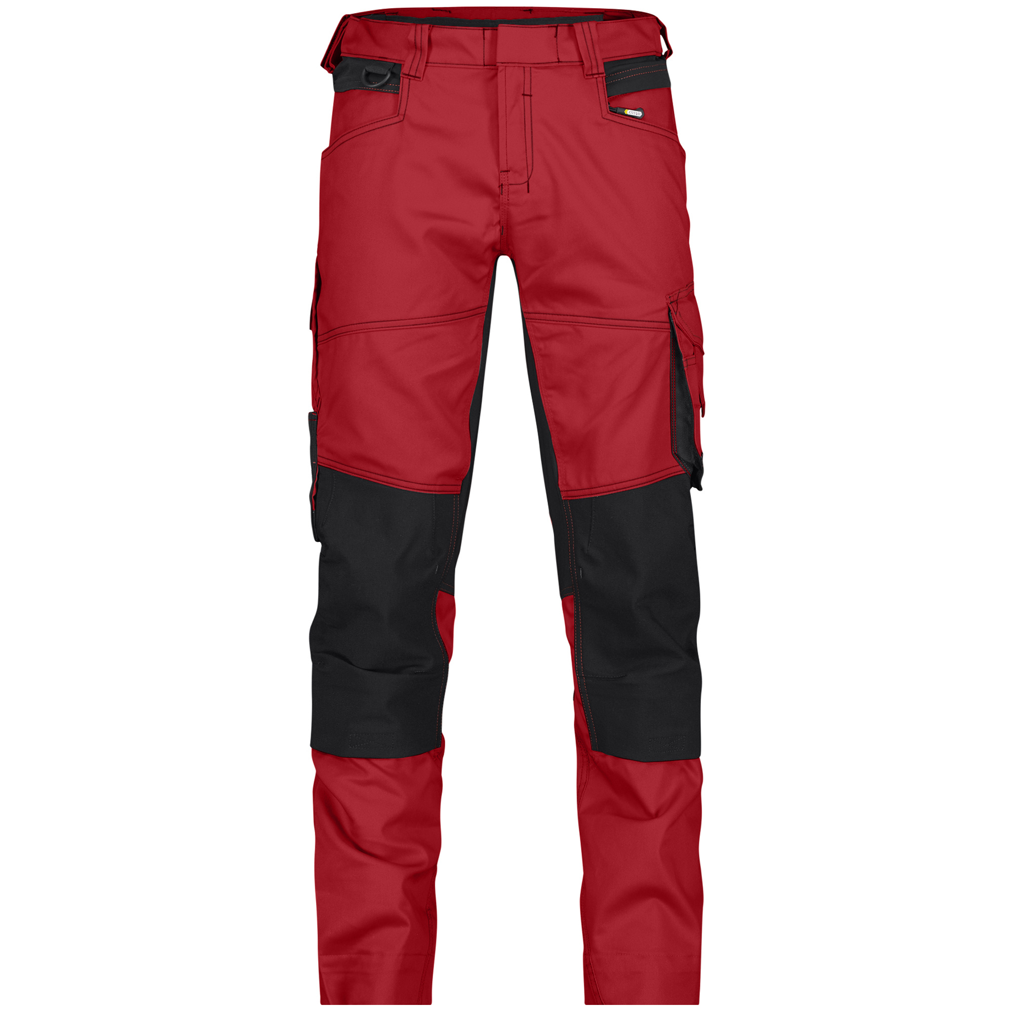 DASSY Dynax D Flex Dames Werkbroek Stretch Rood Zwart Bedrijfskledingonline