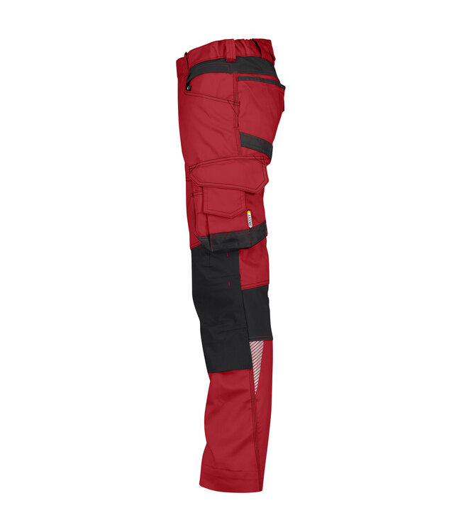DASSY Dynax D-Flex Dames Werkbroek Stretch Rood/Zwart