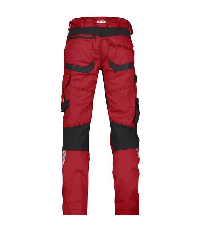 DASSY Dynax D-Flex Dames Werkbroek Stretch Rood/Zwart