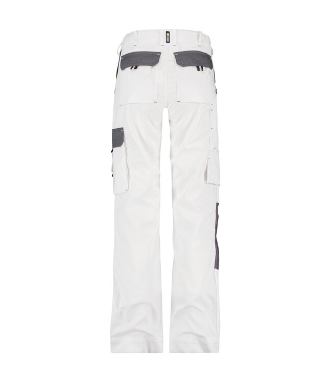 DASSY Boston Dames Werkbroek Wit/Grijs