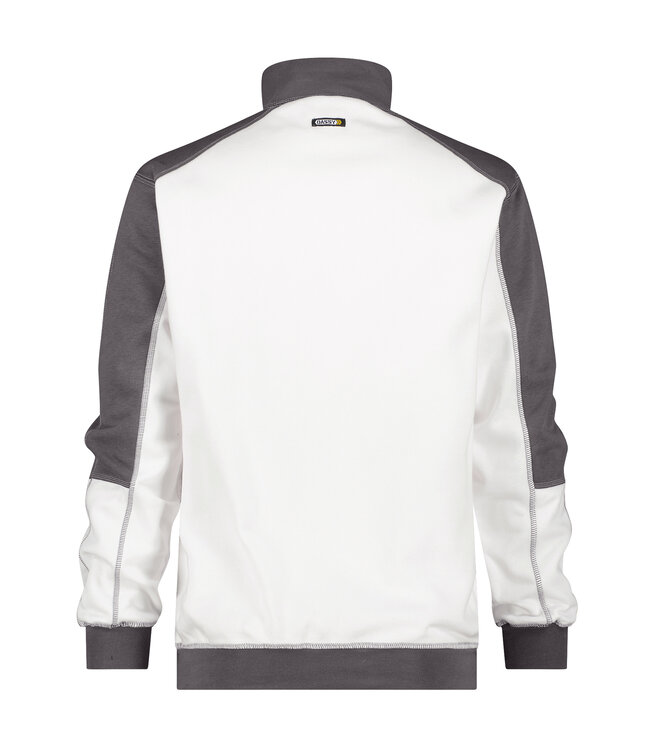 DASSY Basiel Schilders Werktrui Sweater Wit/Grijs