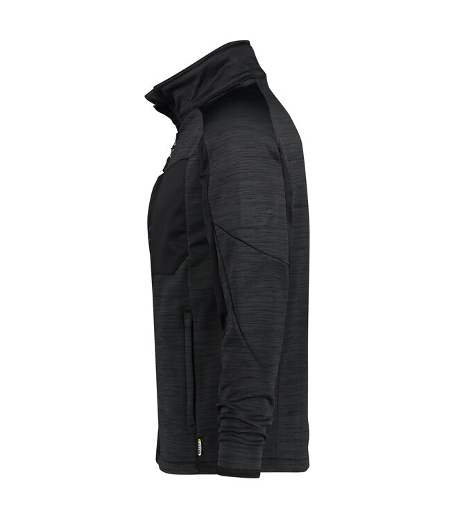 DASSY Convex D-Flex Fleece Werktrui met Rits Zwart