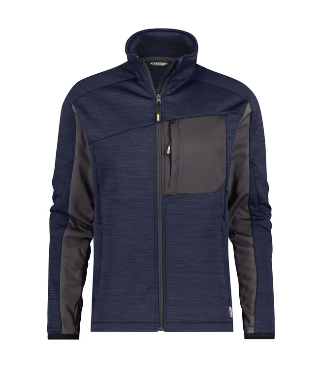 DASSY Convex D-Flex Fleece Werktrui met Rits Donkerblauw/Grijs