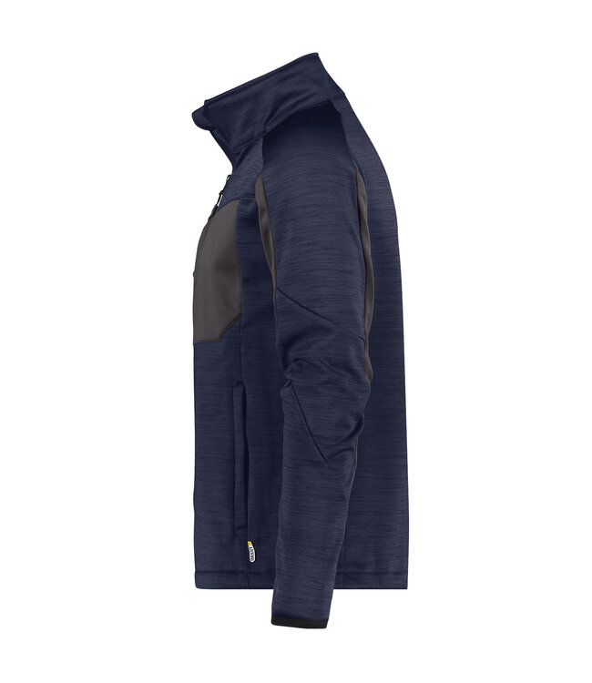 DASSY Convex D-Flex Fleece Werktrui met Rits Donkerblauw/Grijs