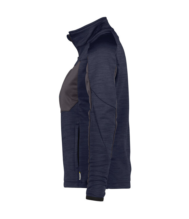 DASSY Convex D-Flex Dames Fleece Werktrui met Rits Donkerblauw/Grijs