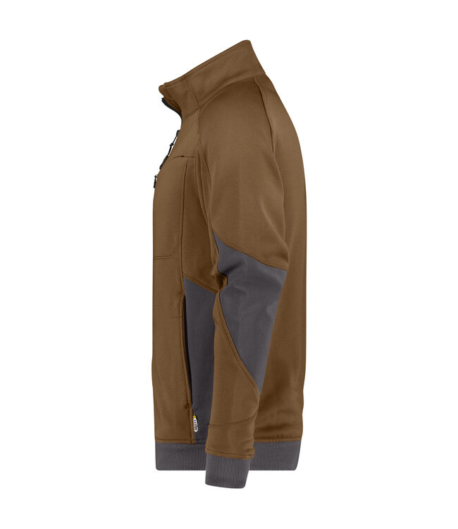 DASSY Velox D-Flex Werktrui met Rits Bruin/Grijs