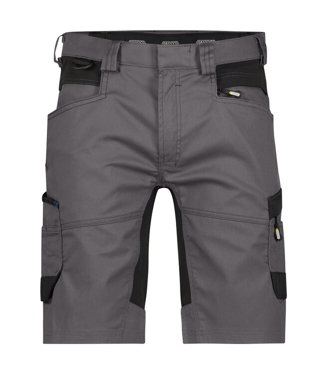 DASSY Axis D-Flex Korte Werkbroek Stretch Grijs/Zwart