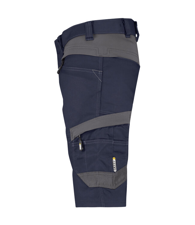 DASSY Axis D-Flex Korte Werkbroek Stretch Donkerblauw/Grijs