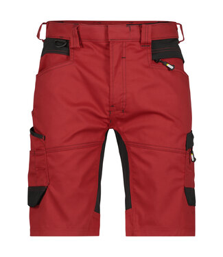 DASSY DASSY Axis D-Flex Korte Werkbroek Stretch Rood/Zwart