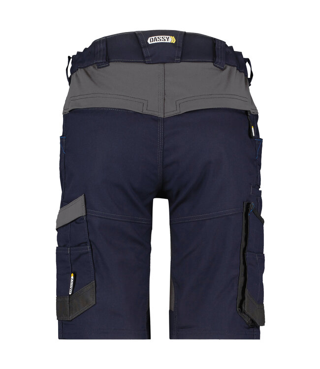 DASSY Axis D-Flex Dames Korte Werkbroek Stretch Donkerblauw/Grijs