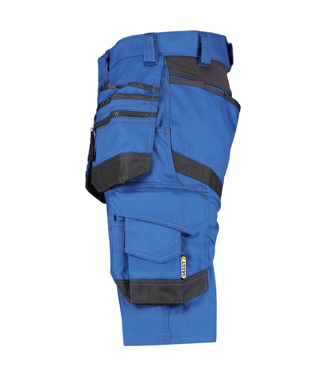 DASSY Trix D-Flex Korte Werkbroek Stretch Blauw/Grijs