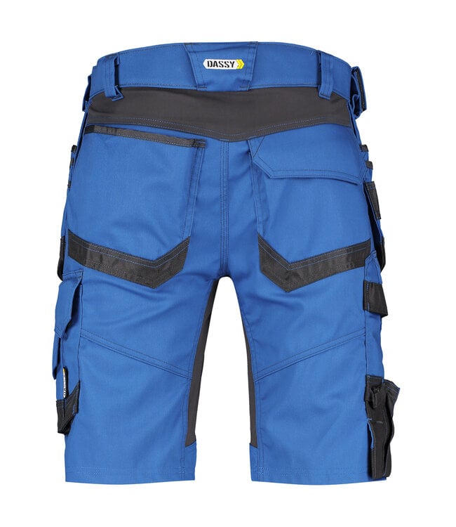 DASSY Trix D-Flex Korte Werkbroek Stretch Blauw/Grijs