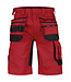 DASSY Trix D-Flex Korte Werkbroek Stretch Rood/Zwart