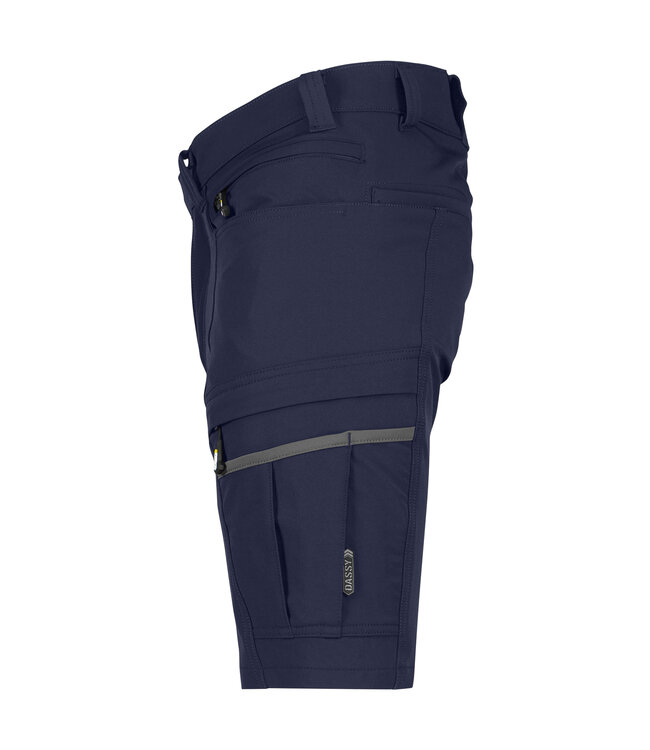 DASSY Sparx 4-weg Stretch Korte Werkbroek Donkerblauw/Grijs