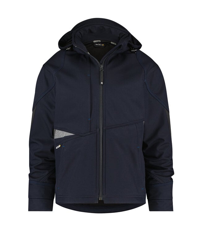 DASSY Gravity D-FX Softshell Werkjas Donkerblauw/Grijs